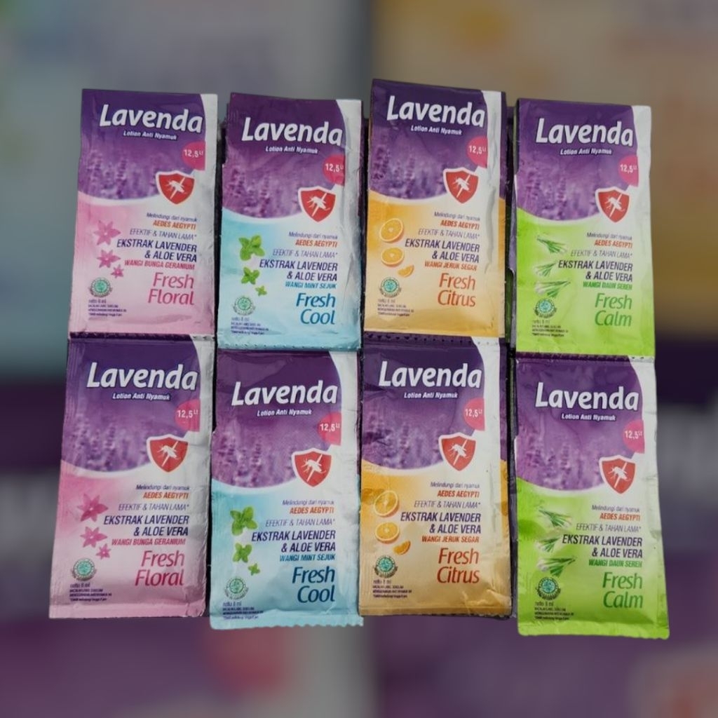 5 renceng60 sachet lavenda lition anti nyamuk