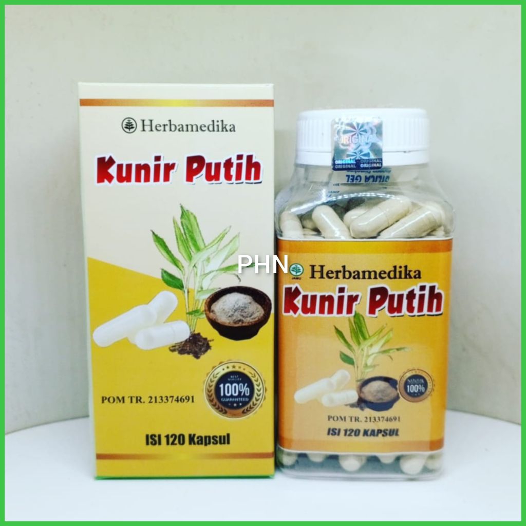 ekstrak kunir putih herbamedika isi 120 kapsul BPOM