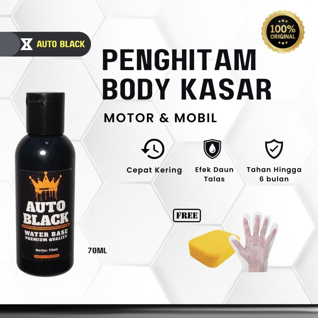 Auto Black Penghitam Body Motor 70ml