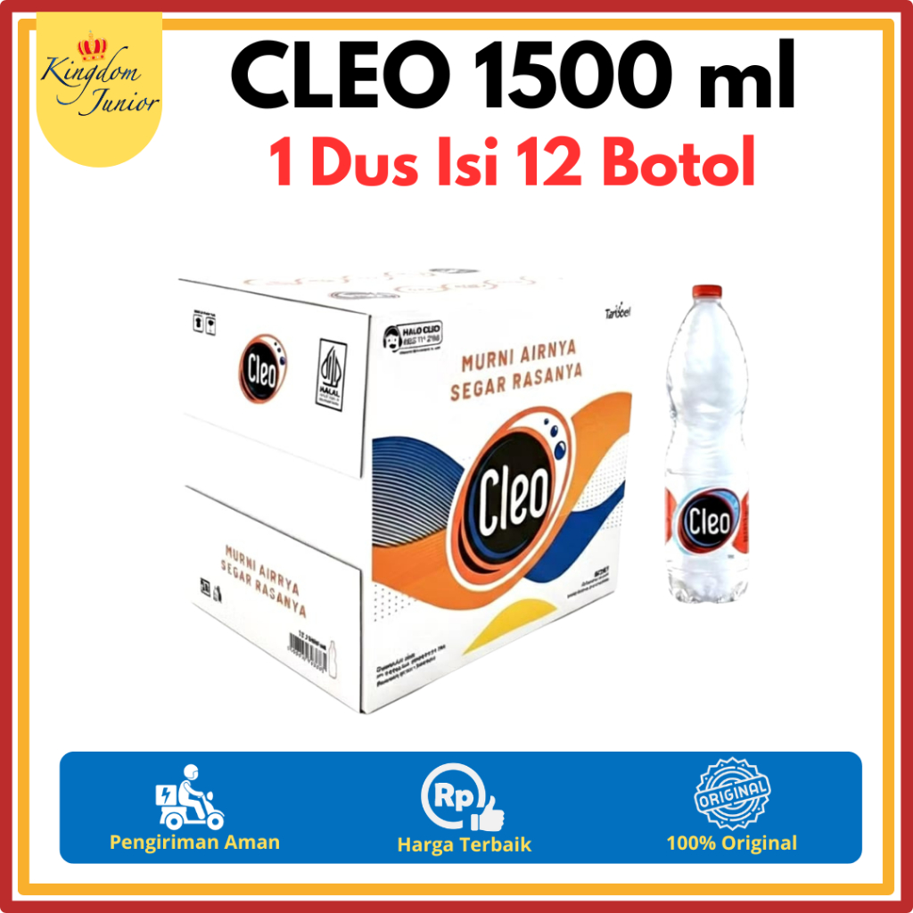 Cleo Botol 1500 ml 1 Dus isi 12 Botol Air Mineral Besar