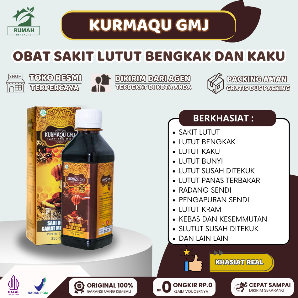Kurmaqu Original Sari Kurma Madu Asli Obat Sakit Lutut Bengkak Kaku Nyeri Sendi Kebas Dan Kesemutan