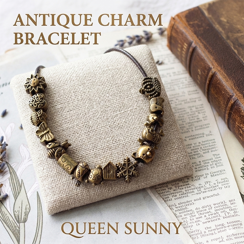 Queenn Sunny 1PC [BANYAK MOTIF] CHARM BEADS MANIK MOTE LOGAM SPACER BEAD MONTE AKSESORIS GELANG KALU