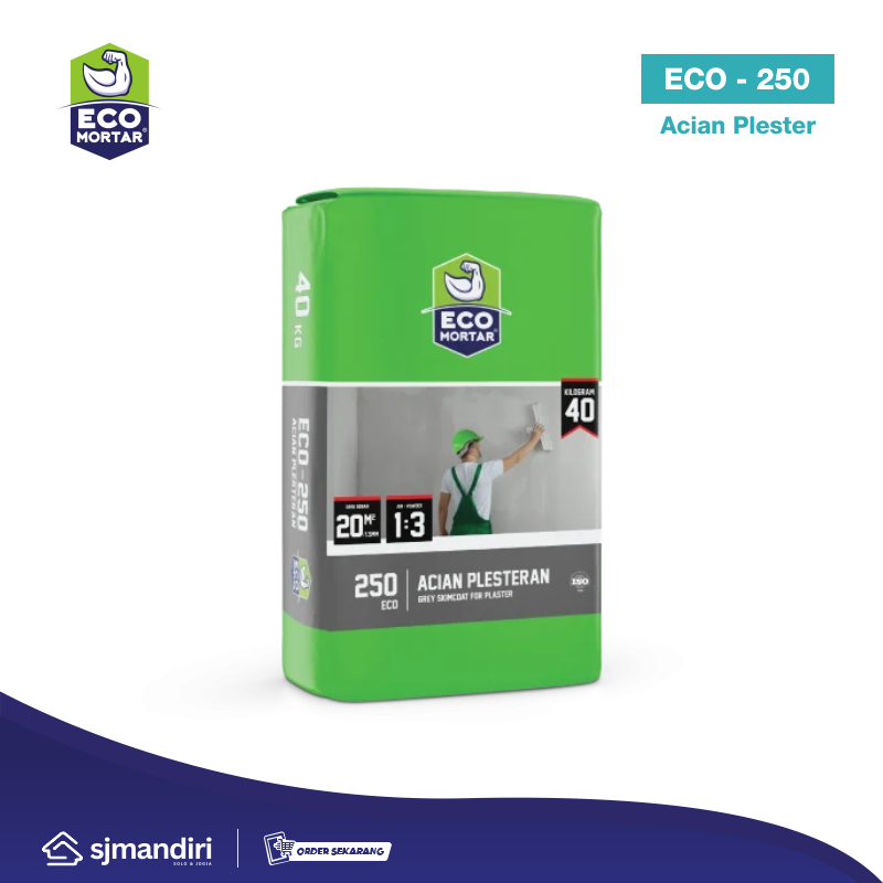 Eco Mortar Acian Plesteran Eco 250 Eco Mortar Plester Mortar Instan Semen Instan Eco Mortar 250