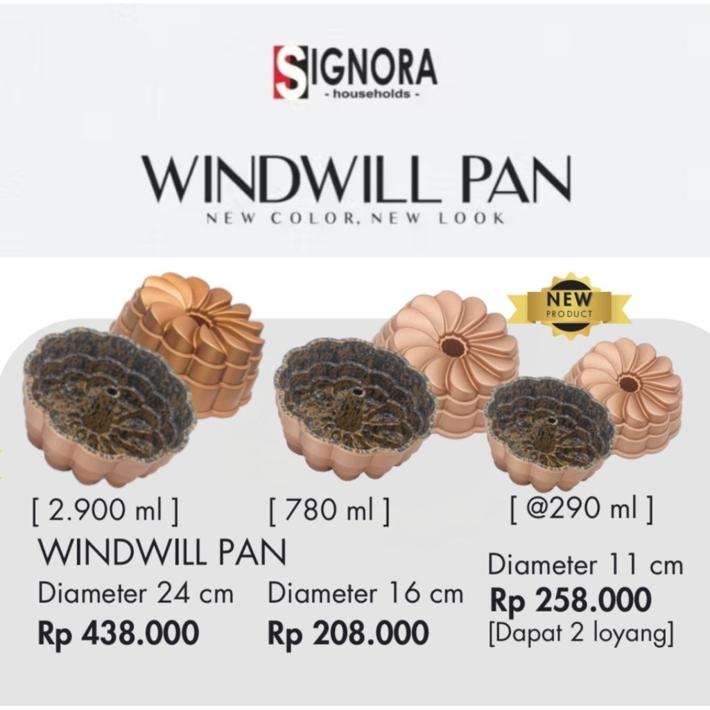 Windwill Pan Signora/loyang kue sultan