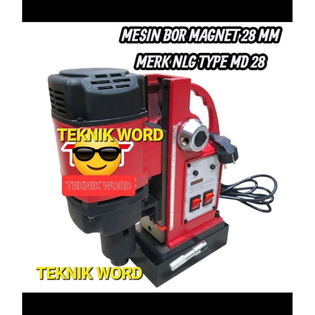MESIN BOR MAGNET NLG MD 28 28MM / MAGNETIC DRILL 28MM MD28/ BOR MAGNET NLG