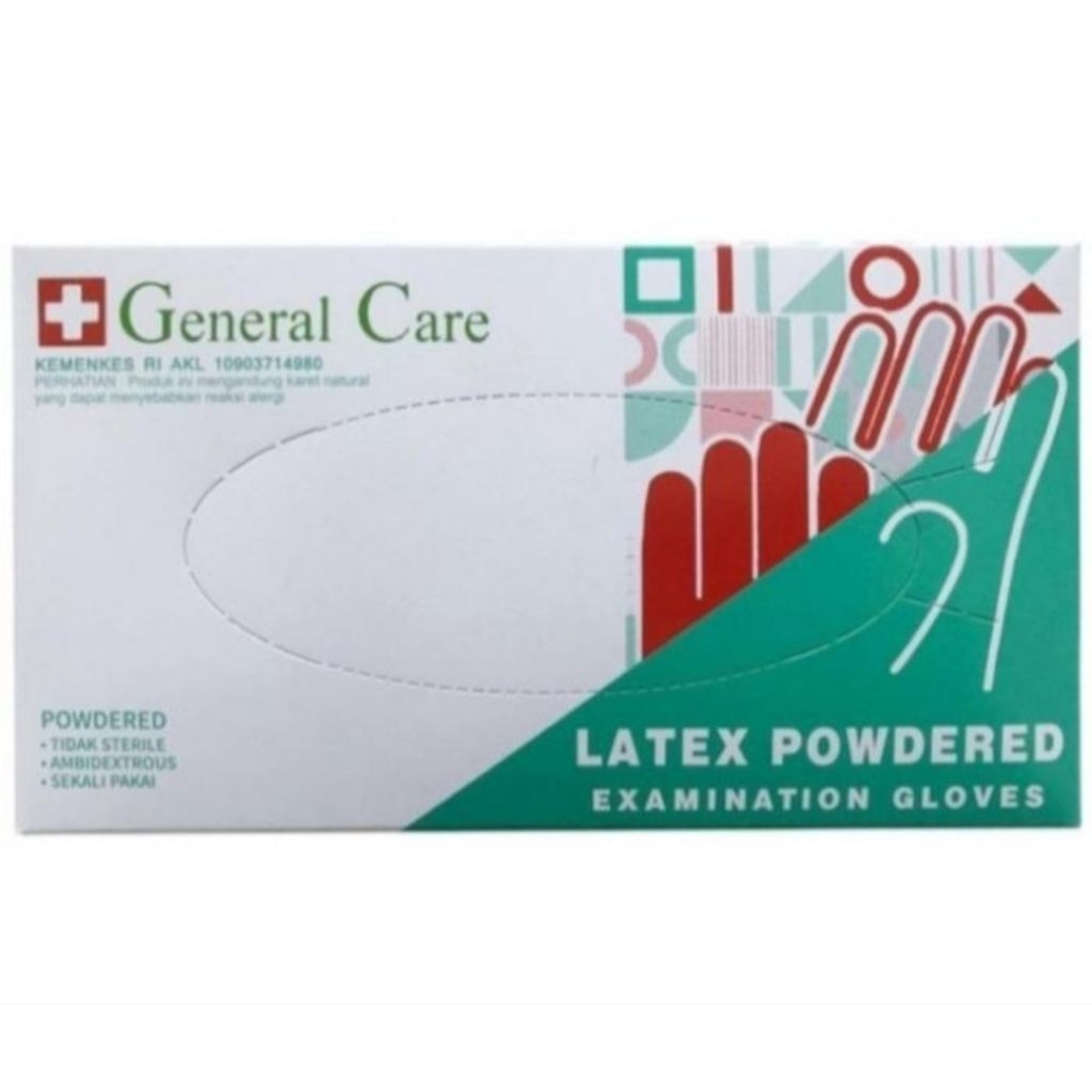 Sarung tangan latex General Care / sarung tangan latex medis / sarung tangan latex