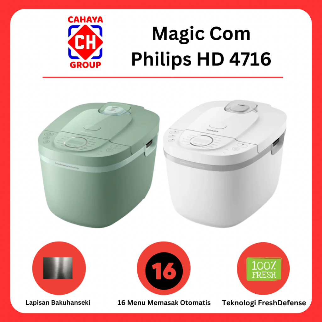 Magic Com Penanak Nasi Digital Philips HD4716 1.8 Liter