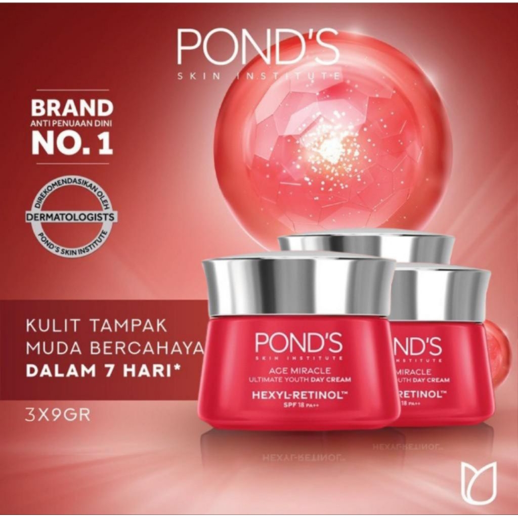 PONDS AGE MIRACLE day cream 3 X 9gr