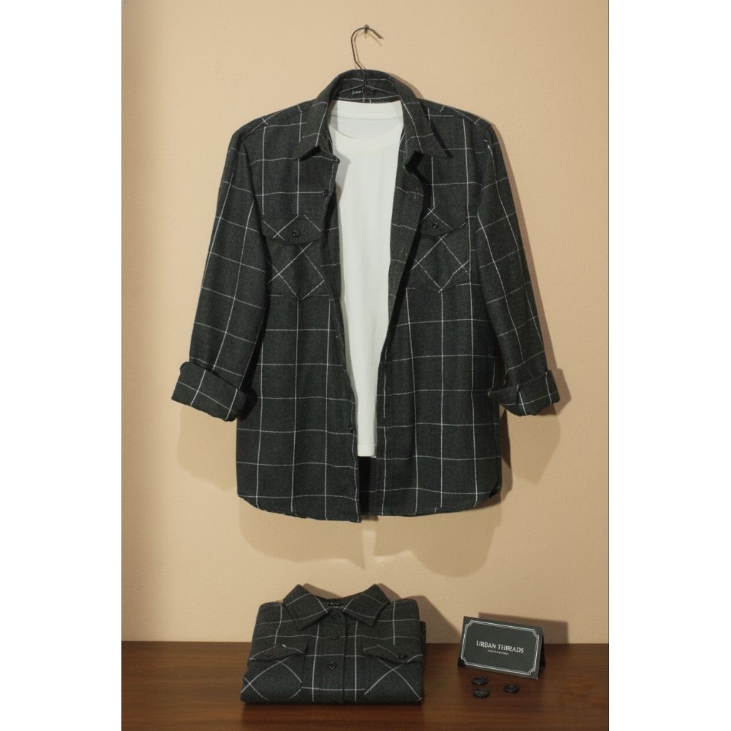 Kemeja Flanel Pria Kotak Premium | Kemeja Flannel Pria Lengan Panjang Casual | Kemeja Pria Korea Sty