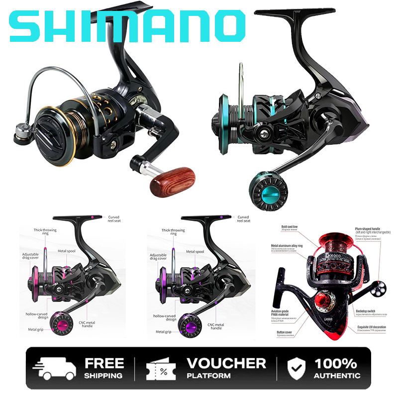 Coralov Reel Pancing Metal BK2000 – 7000 Spinning Fishing Reel Pancing Ikan Logam Metal CNC 14 BB