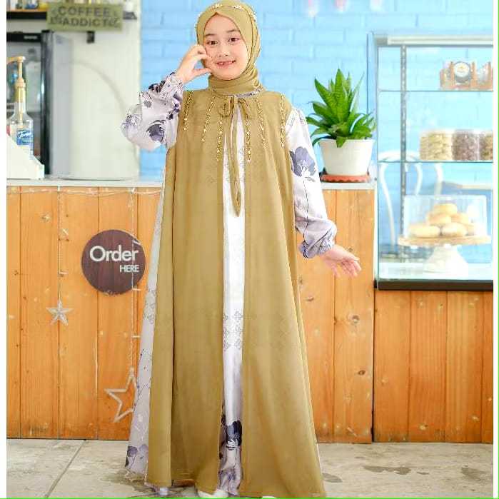 [ALTAIR KIDS] Senandung Dress Kids Gamis Anak Armani Silk Import Gamis Anak Motif Premium Ori Falish
