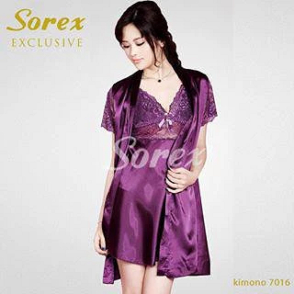 LINGERIE SEXY SOREX BT 7016 KIMONO ORIGINAL SOREX BAJU GAUN TIDUR INTIMON WANITA SEXY BROKAT RENDA