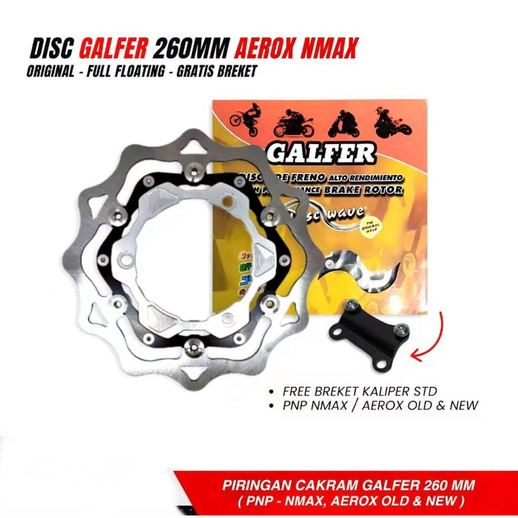 Piringan Galfer 260mm Yamaha Nmax Aerox Lexi Cakram Galfer Floating Original Disc Galfer Aerox Old N