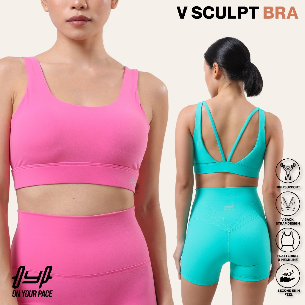 OYP V Sculpt Bra Olahraga Wanita - Maldive Tosca