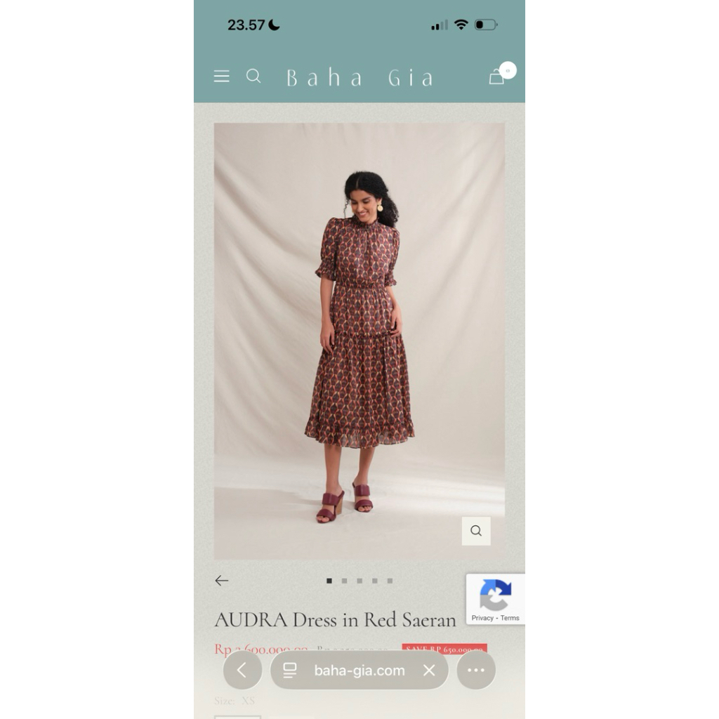 Bahagia dress Audra series in red