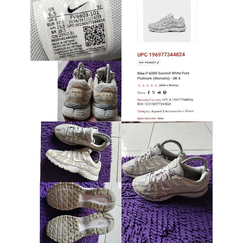 Sepatu Preloved Second Original Nike P-6000 P6000