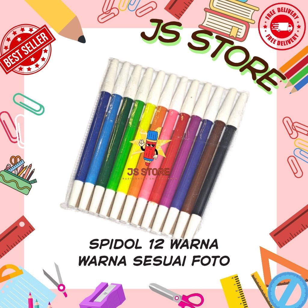 Spidol Permanen Kecil 12 Warna / Spidol Warna Warni
