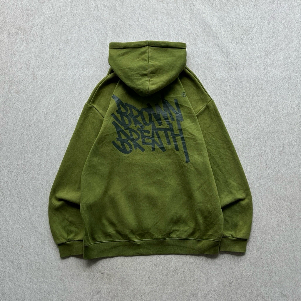 Hoodie Brown Breath Olive Green