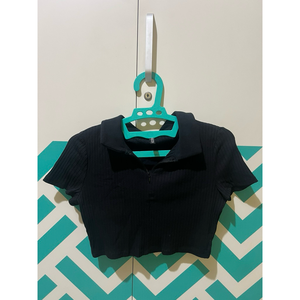 Preloved-Crop Top H*M zipper