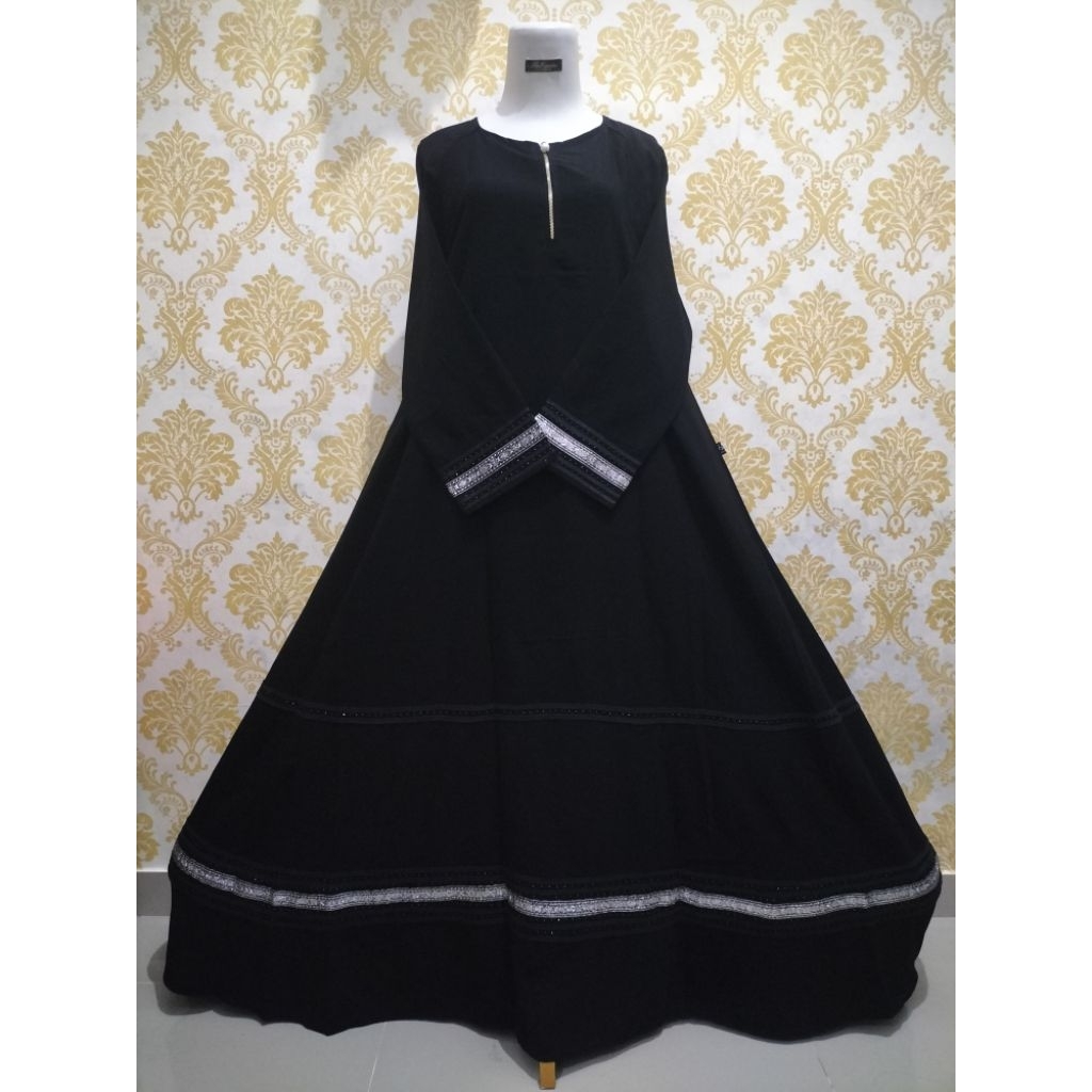 ABAYA HITAM MEWAH ELEGAN | ABAYA HITAM JETBLACK| ABAYA HITAM TURKEY MODERN REMAJA | ABAYA HITAM SIMP