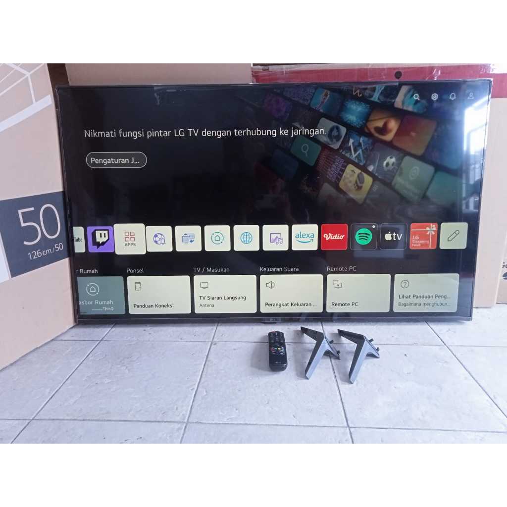 TV LED LG 50IN 4K UHD SMART TV YOUTUBE DIGITAL TV KONDISI BEKAS PEMAKAIAN 6814F