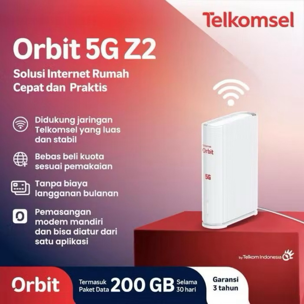 Modem Telkomsel Orbit 5G Z2 (FREE KUOTA 200GB/30 Hari)