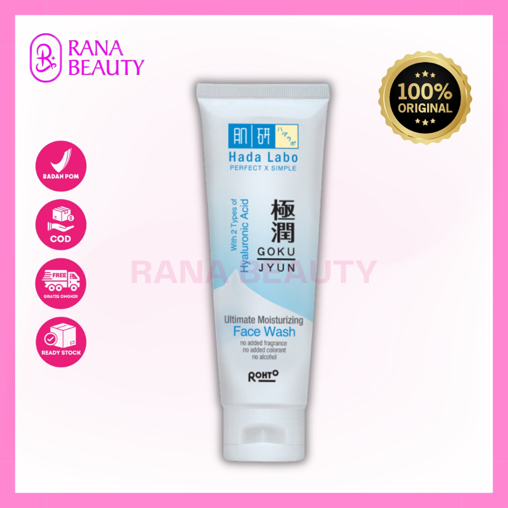 Hada Labo Gokujyun Face Wash - Sabun Cuci Muka Melembapkan, 100ml