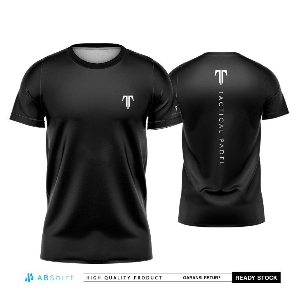 Kaos Jersey Team Tactical Padel - Black - 2025 Terbaru