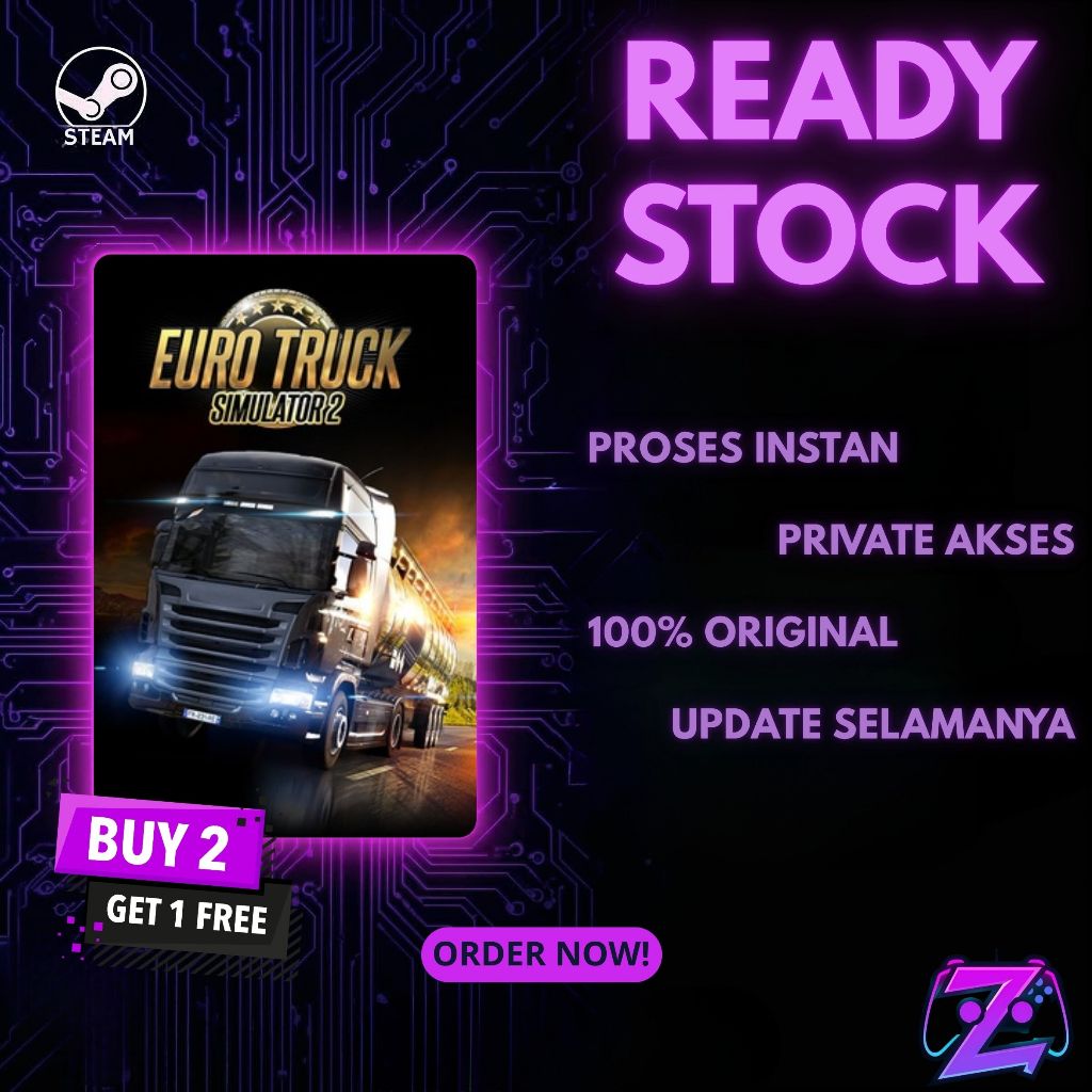 Euro Truck Simulator 2 BELI 2 GRATIS 1 FULL VERSION Private Account (Non-Sharing) Masuk Steam Librar