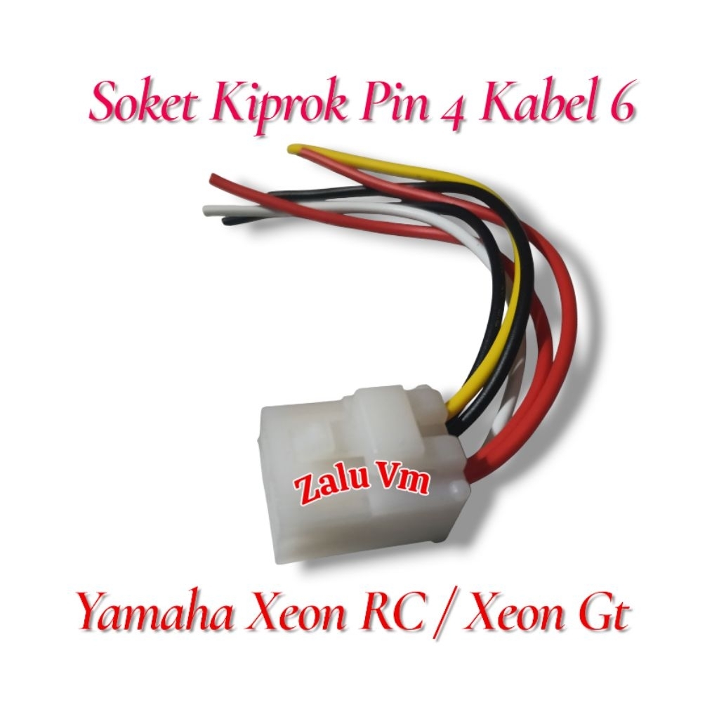 soket kiprok regulator Yamaha Xeon Gt Xeon RC pin 4 kabel 6 soket kiprok Xeon Gt Xeon rc