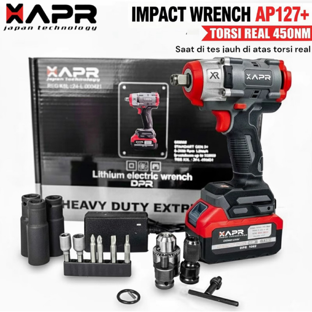 Cordless Impact Wrench APR AP127+ 650NM Tools Canggih Mesin Pembuka Baut APR AP127+ 650NM 88V