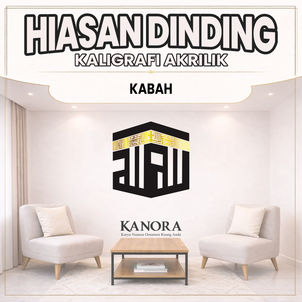 KABAH AKRILIK HIASAN DINDING | Model KABAH | Hiasan Dekorasi Pajangan Dinding Aesthetic | KANORA