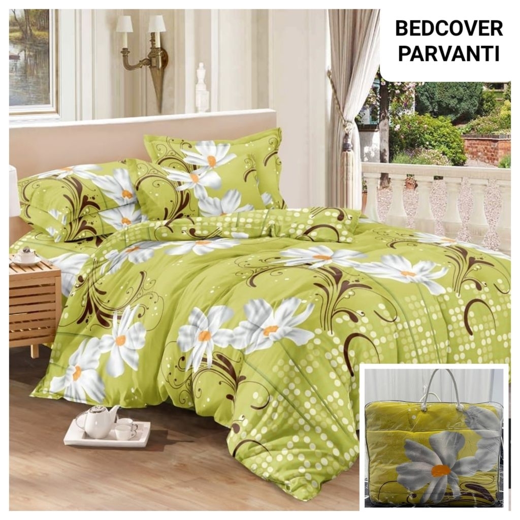 BISA COD BEDCOVER SET PARVANTI SPREI BAHAN KATUN MOTIF MINIMALIS MOTIF ESTETIK SPREI SET SEPREI KORE