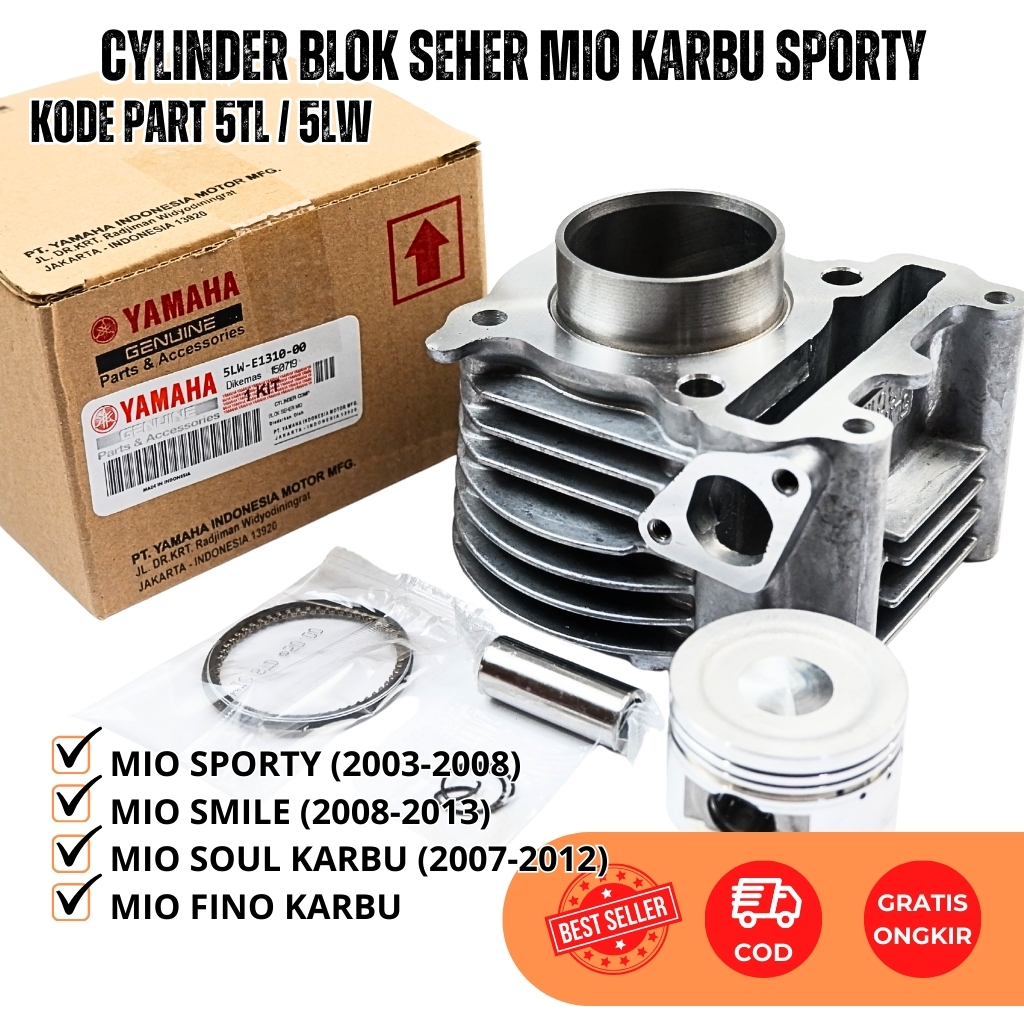 Blok Seher Piston Ring Yamaha Mio Sporty Mio Smile Mio Karbu Soul Karbu 5LW 5TL Original