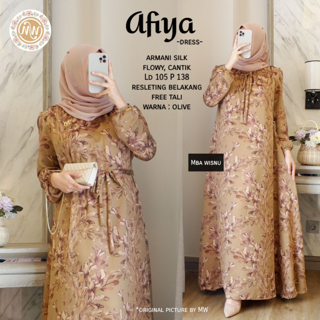 GAMIS BRUKAT ASLI WARNA COKLAT