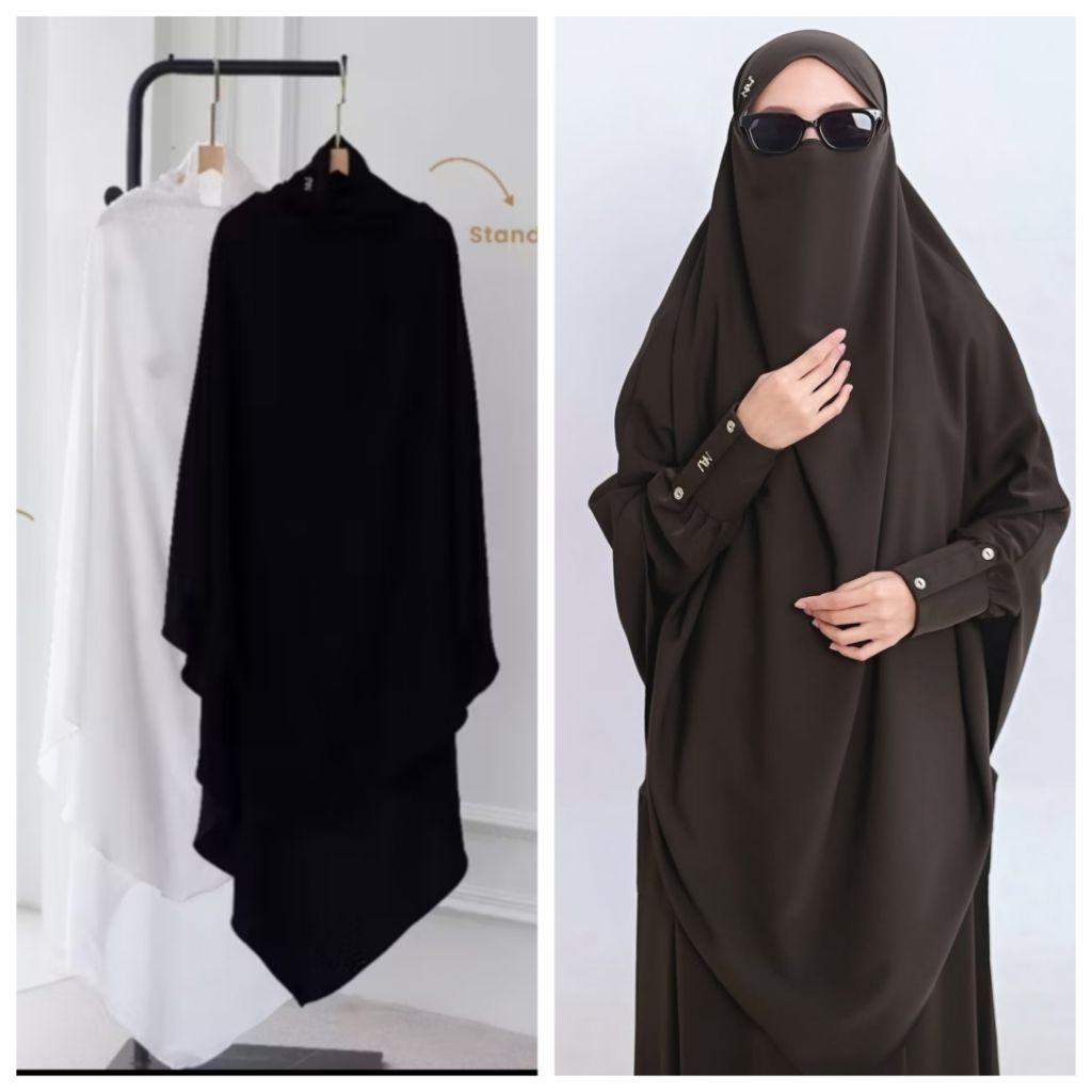 Preloved French Khimar Instan Antem Origami NAJ Studio Jumbo