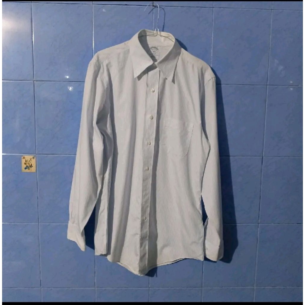 kemeja putih salur brand brooks brother