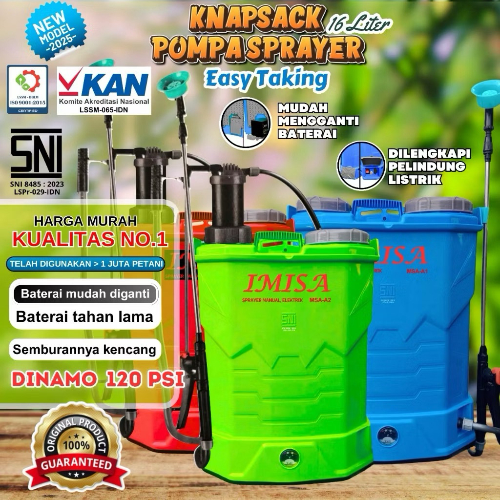 Pompa SPRAYER 16 LITER MSA MANUAL DAN ELEKTRIK 2 IN 1