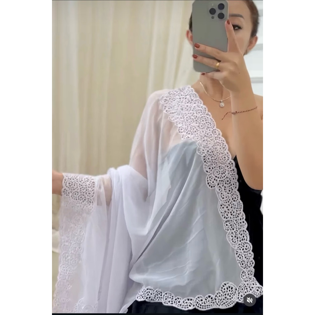 KAIN KEBAYA BORDIR PUTIH//NEW KAIN KEBAYA BORDIR