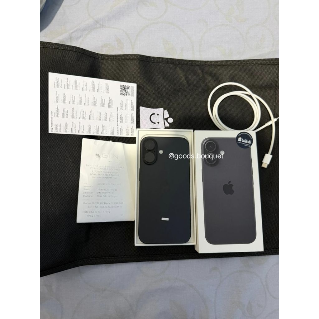 iPhone 16 128 GB Blibli (Black) Second
