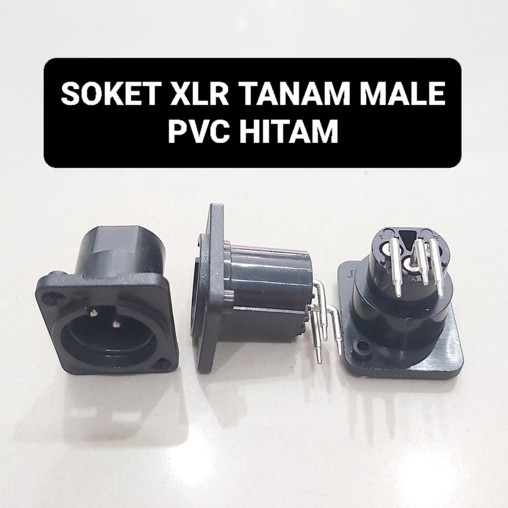 Soket XLR Tanam MALE 3 Pin Jantan Soket Canon Pcb