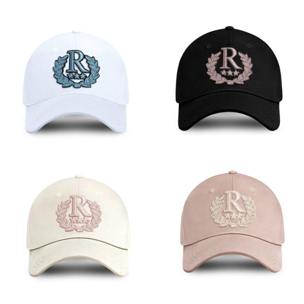 [100% ORIGINAL] TOPI RUCAS CROWN BLACK PINK | WHITE BLUE CAP | SOFT PINK | CREAM PINK | BEIGE MARBLE