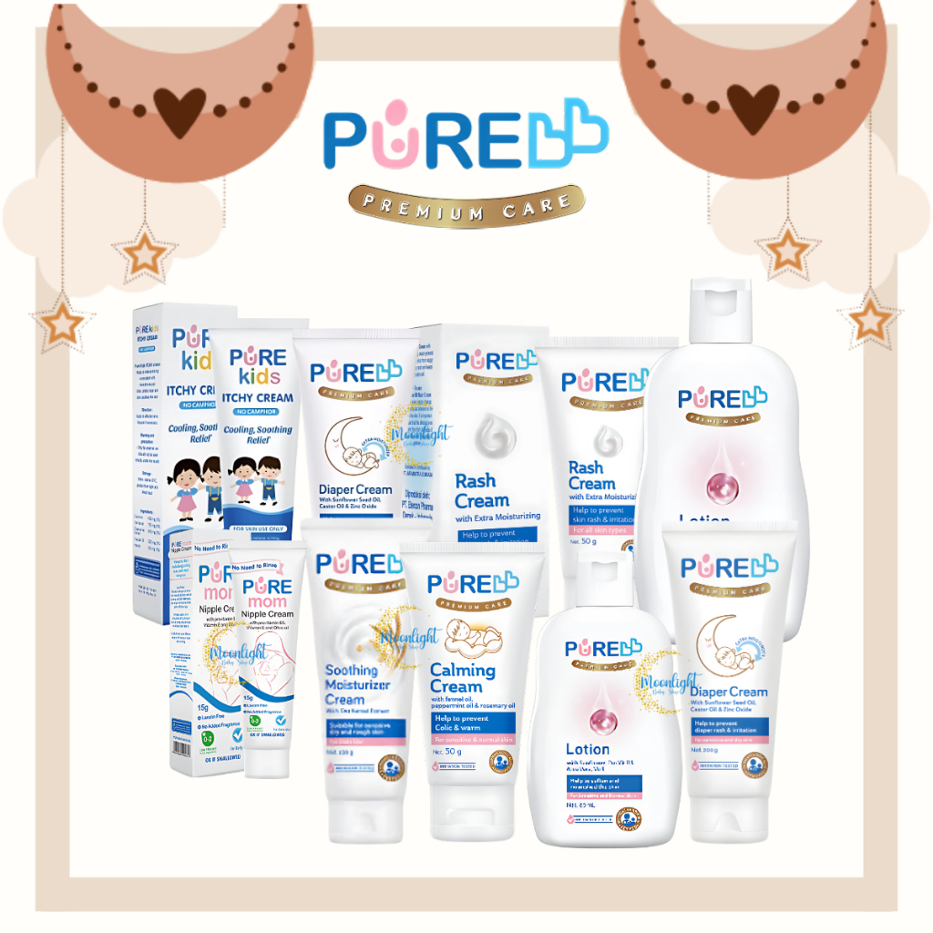 Pure BB Baby Diaper Rash Cream Calming Lotion | Nipple Cream | Soothing Moisturizer | Itchy Cream