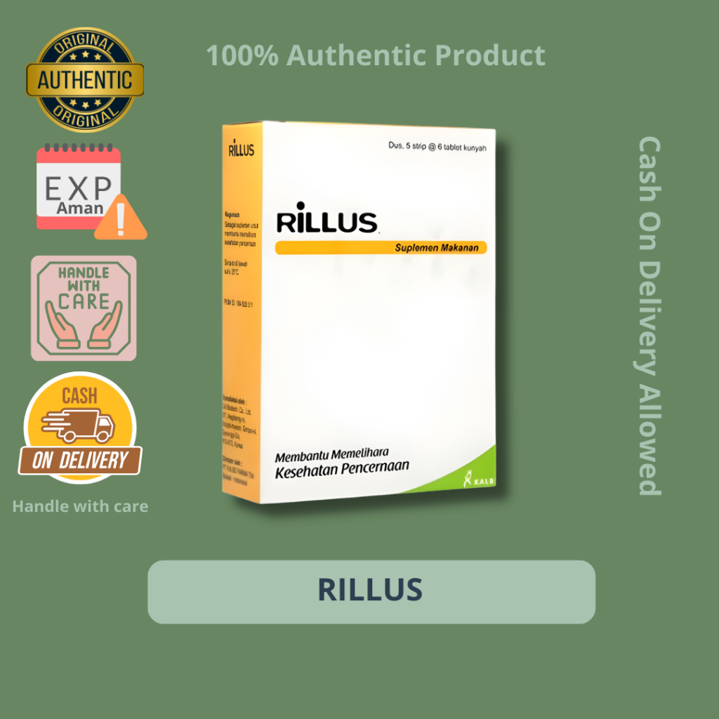 Rillus 30 tablet - Suplemen Pencernaan Prebiotik Probiotik