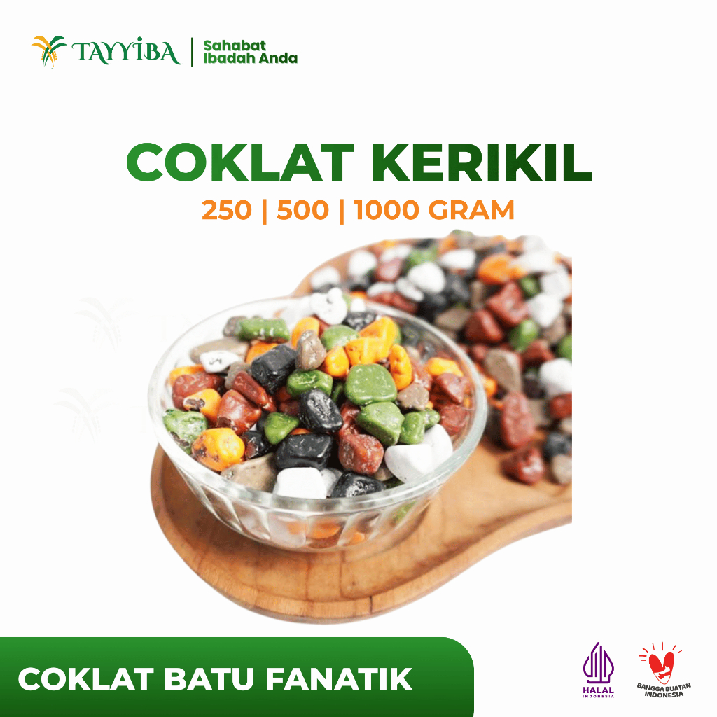 Coklat Batu Kerikil | Coklat oleh oleh haji | Coklat Premium Murah|  Oleh Oleh Haji dan Umroh 500 Gr