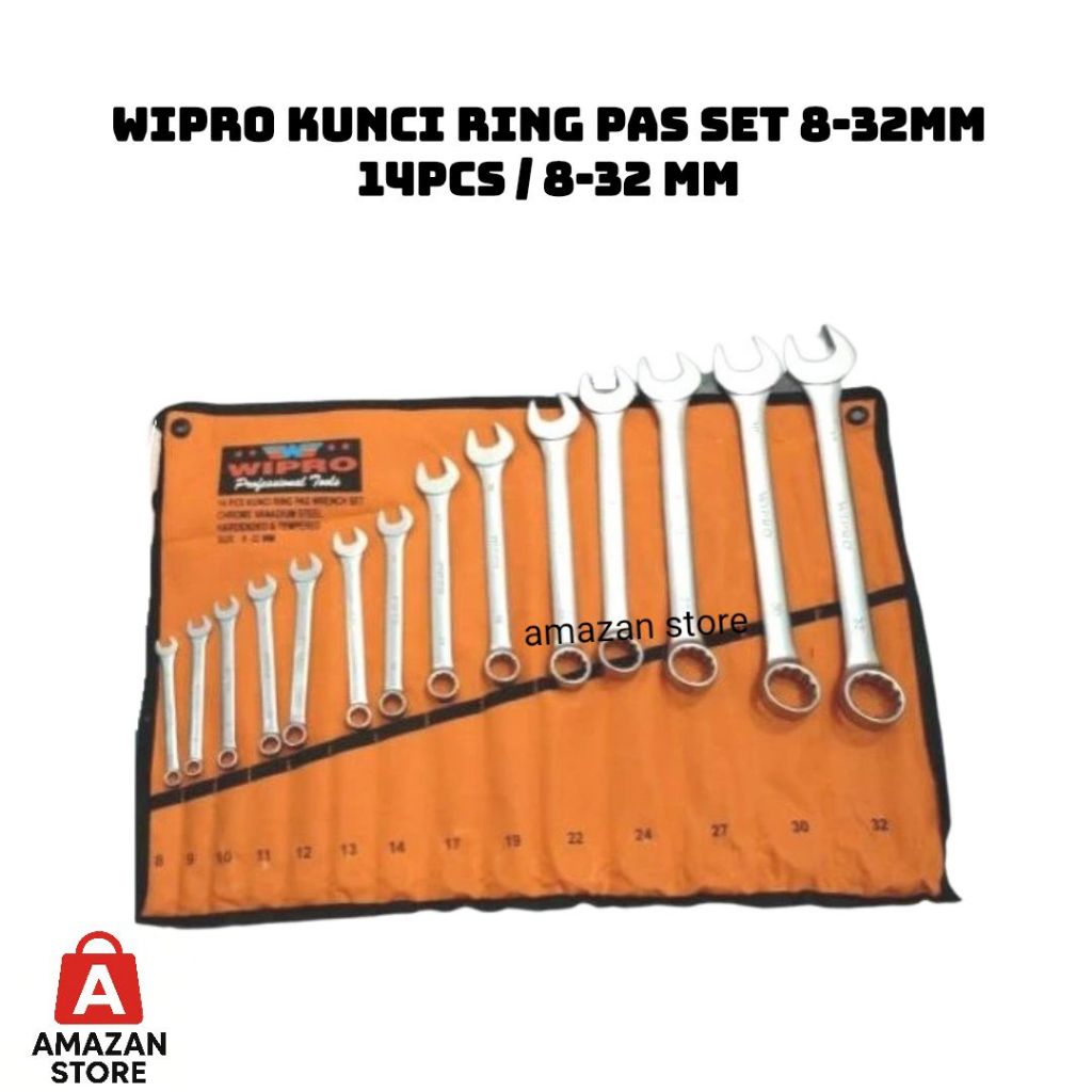 Kunci ring pas set WIPRO 14pcs 8 - 32mm