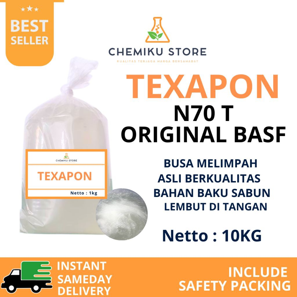 Texapon BASF 10KG / Texapon bahan sabhn cuci piring / teksapon basf 10kg / texapon basf  bahan dasar