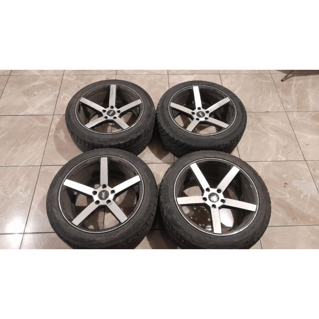 Velg bekas mobil racing hsr ne3 ring 18 lebar 9 baut 5x114.3 + ban bonus