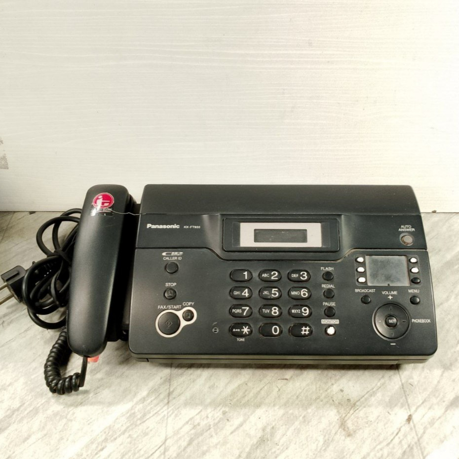 Mesin Telepon Fax Termal Kertas Gulungan Paper Automatic Faxcinile Merk Panasonic KX-FT933 Bekas