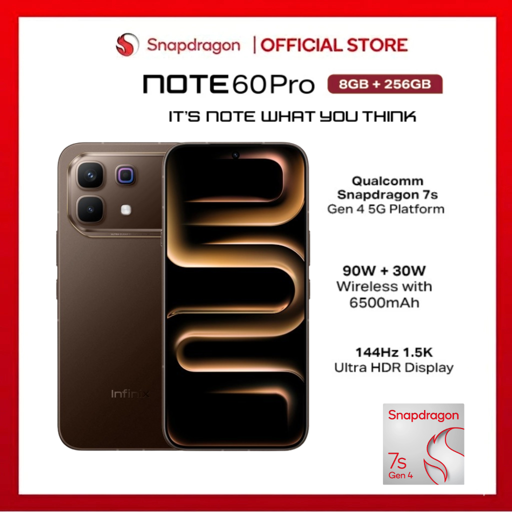 INFINIX NOTE 60 PRO RAM 12GB 256GB Qualcomm Snapdragon 7s Gen 4 5G, Octa-Core